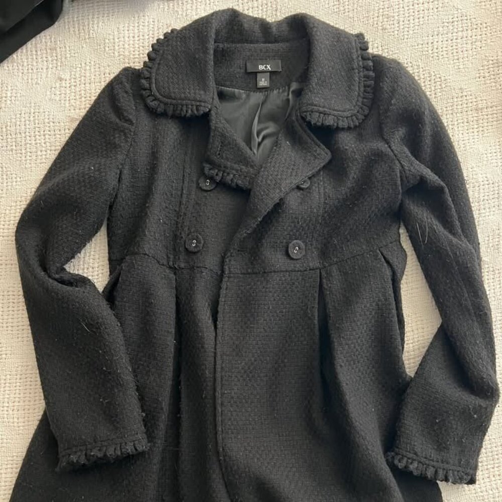 Black Long Peacoat